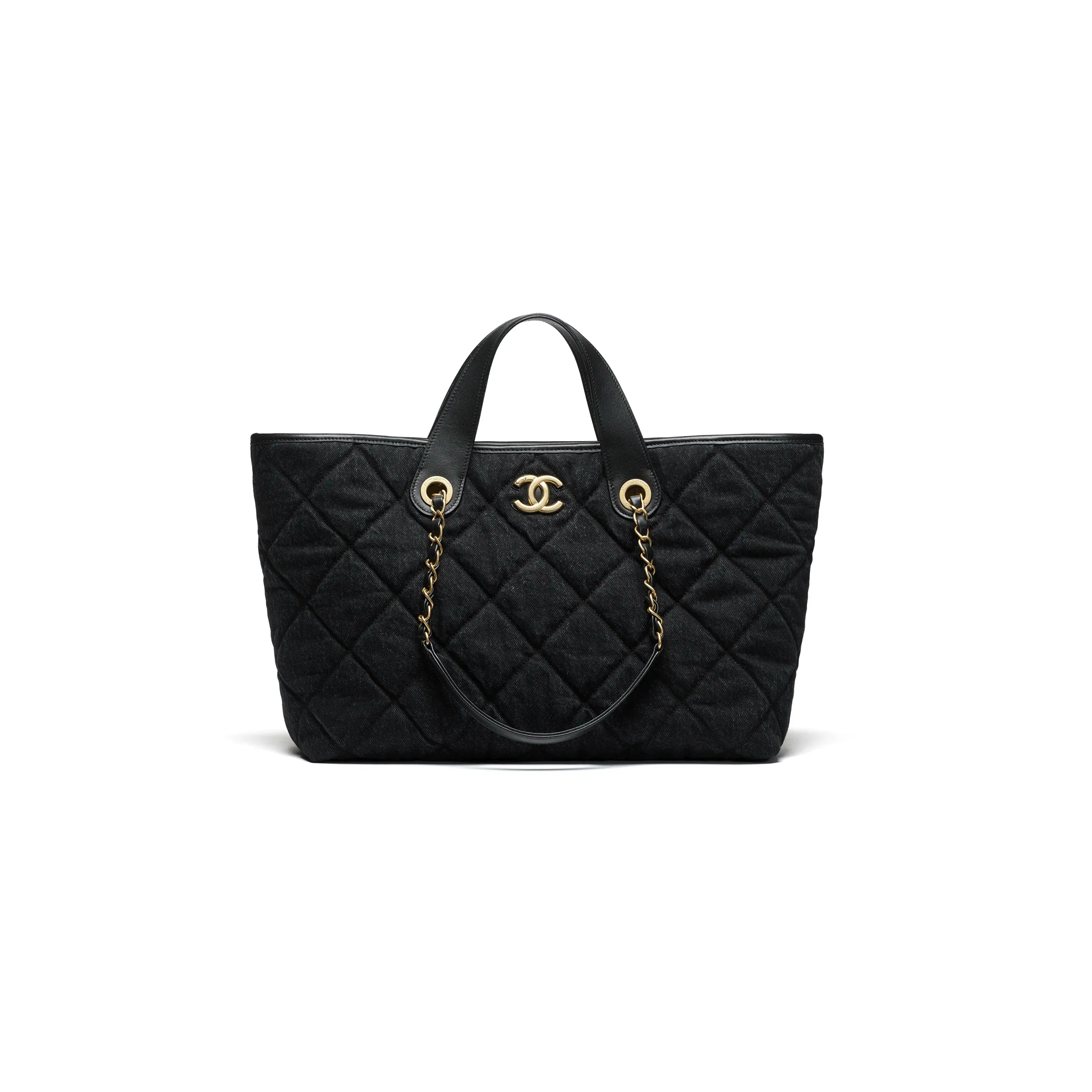 CHANEL MASTER SHOPPING BAG WASHED DENIM GOLD-TONE METAL (44*26*13cm) 